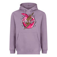 Lavender teacher lightning bolt valentine s day Heavyweight Hoodie - MaliasSmallBusiness