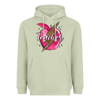 Matcha teacher lightning bolt valentine s day Heavyweight Hoodie - MaliasSmallBusiness