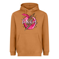 Meerkat teacher lightning bolt valentine s day Heavyweight Hoodie - MaliasSmallBusiness