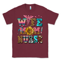 Burgundy wife mom nurse Classic Tee - AdoDesignShop