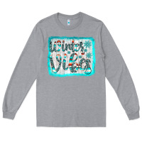 Heather Grey winter vibes Long Sleeve Tee - JahusDesignShop