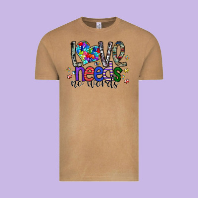 Love Need No Words Vintage Tee Designed By Sublimationcraftshop
