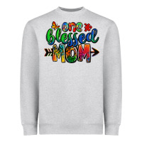 Heather Grey one blessed mom autism Heavyweight Sweatshirt - Zillion Design Studio