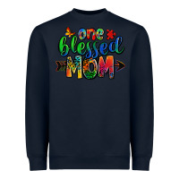 Navy one blessed mom autism Heavyweight Sweatshirt - Zillion Design Studio