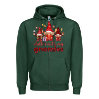 Sports Green chilling with my gnomies Zipper Hoodie - NancyCooperArtShop