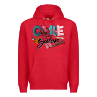 Red Caregiver Premium Hoodie - LillyAllenDesigns