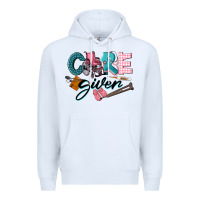 White Caregiver Premium Hoodie - LillyAllenDesigns