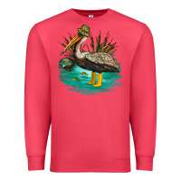 Cardinal fishing pelican camp Premium Sweatshirt - NancyCooperArtShop