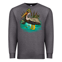Charcoal Heather fishing pelican camp Premium Sweatshirt - NancyCooperArtShop