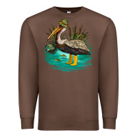 Chestnut fishing pelican camp Premium Sweatshirt - NancyCooperArtShop