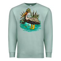 Seafoam fishing pelican camp Premium Sweatshirt - NancyCooperArtShop