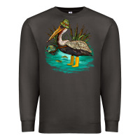 Smoke fishing pelican camp Premium Sweatshirt - NancyCooperArtShop