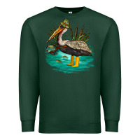 Sports Green fishing pelican camp Premium Sweatshirt - NancyCooperArtShop