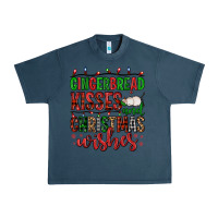 Midnight Navy gingerbread kisses and christmas wishes Urban Heavy Tee - FaDigitalArtStudio