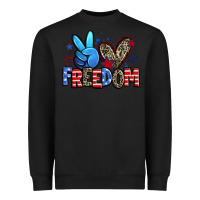 Black peace love freedom Heavyweight Sweatshirt - Zillion Design Studio