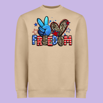 Peace Love Freedom Heavyweight Sweatshirt Designed By Zillion Design Studio