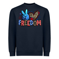 Navy peace love freedom Heavyweight Sweatshirt - Zillion Design Studio