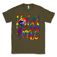 Army Green kiss me Classic Tee - JahusDesignShop