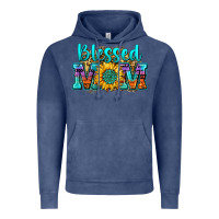 Vintage Denim blessed mom sunflower Vintage Hoodie - Zillion Design Studio