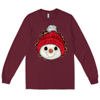 Burgundy snowman Long Sleeve Tee - JahusDesignShop
