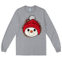 Heather Grey snowman Long Sleeve Tee - JahusDesignShop