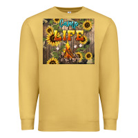 Antique Gold camp life Premium Sweatshirt - NancyCooperArtShop