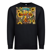 Black camp life Premium Sweatshirt - NancyCooperArtShop