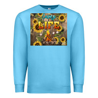 Ocean Blue camp life Premium Sweatshirt - NancyCooperArtShop