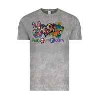 Cloud Rock peace love autism Vintage Tee - SublimationCraftShop