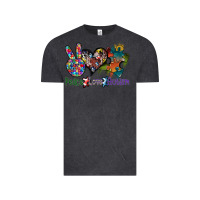 Vintage Black peace love autism Vintage Tee - SublimationCraftShop