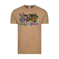 Vintage Coffee peace love autism Vintage Tee - SublimationCraftShop