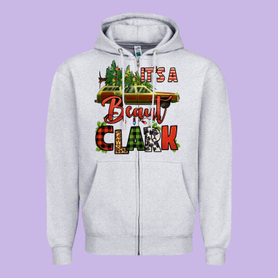 It's A Beaut Clark Christmas Vacation Car Zipper Hoodie Designed By Jasminsmagicworld