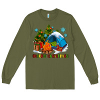 Army Green merry Christmas camp Long Sleeve Tee - AdoDesignShop