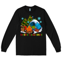 Black merry Christmas camp Long Sleeve Tee - AdoDesignShop