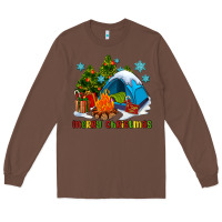 Chestnut merry Christmas camp Long Sleeve Tee - AdoDesignShop
