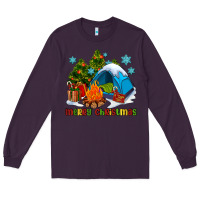 Plum merry Christmas camp Long Sleeve Tee - AdoDesignShop