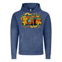 Vintage Denim kansas owl sunset sunflower map Vintage Hoodie - JahusDesignShop