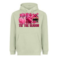 Matcha Tis' the season Football Breast Cancer Heavyweight Hoodie - NancyCooperArtShop