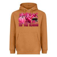 Meerkat Tis' the season Football Breast Cancer Heavyweight Hoodie - NancyCooperArtShop