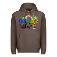 Coffee Childcare Life Premium Hoodie - LillyAllenDesigns