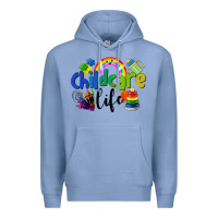 Colony Blue Childcare Life Premium Hoodie - LillyAllenDesigns