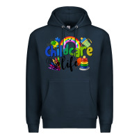Navy Childcare Life Premium Hoodie - LillyAllenDesigns