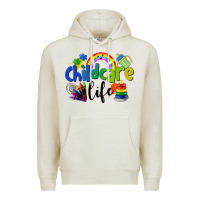 Oatmeal Heather Childcare Life Premium Hoodie - LillyAllenDesigns
