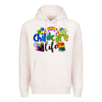 Pale Pink Childcare Life Premium Hoodie - LillyAllenDesigns