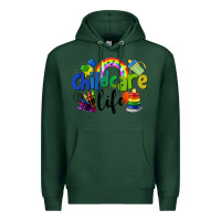 Sports Green Childcare Life Premium Hoodie - LillyAllenDesigns