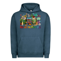 Pigment Midnight Navy Mexican Dia De Los Muertos Coffee Cups Urban Hoodie - texasbilliewilder