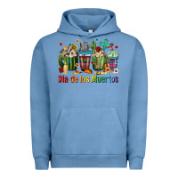 Pigment Pebble Blue Mexican Dia De Los Muertos Coffee Cups Urban Hoodie - texasbilliewilder