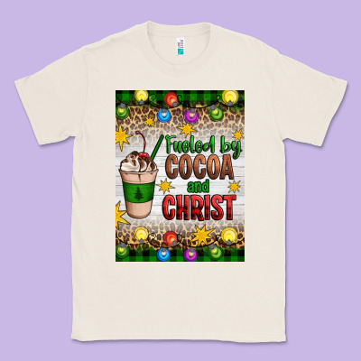 Christmas Fueled By Cocoa And Christ Classic Tee Designed By Artiststas