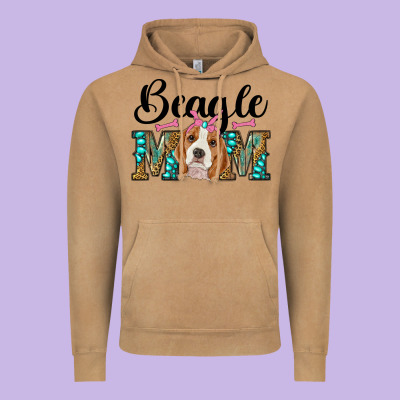 Western Beagle Mom Vintage Hoodie Designed By Ranaportraitstore
