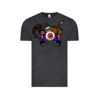 Vintage Black Halloween Truck Vintage Tee - CowhideDigitalArt